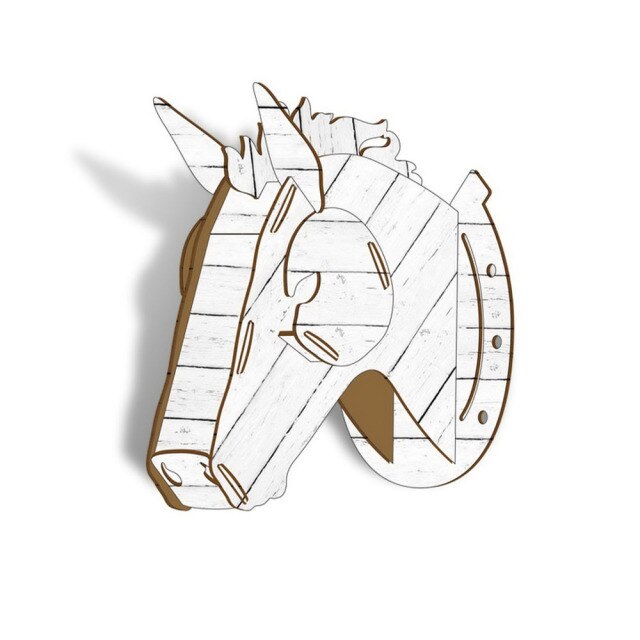 Lisslune | 3D Wooden Craft Horse Hanging Wall Decor