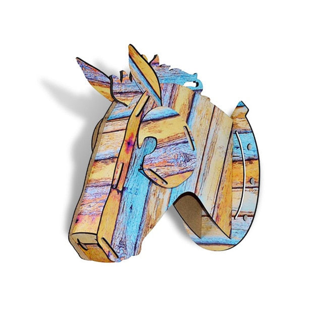 Lisslune | 3D Wooden Craft Horse Hanging Wall Decor
