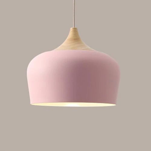 Lisslune | Pendant lights made of metal and wood in delicate pastel shades