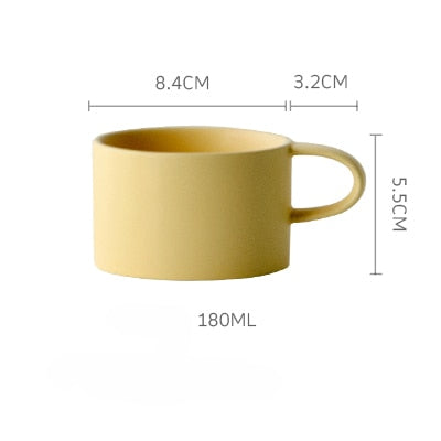 Lisslune | Nordic Colorful Elegant Matte Coffee Mugs
