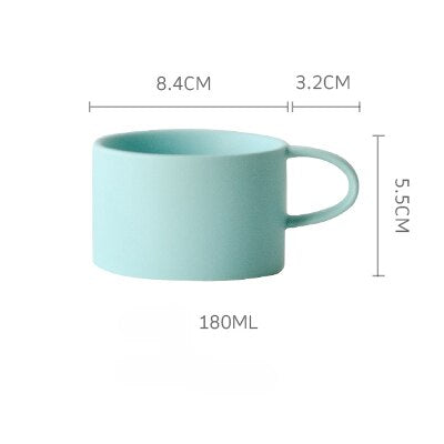 Lisslune | Nordic Colorful Elegant Matte Coffee Mugs