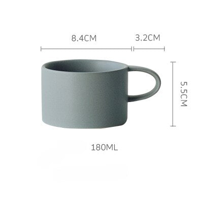 Lisslune | Nordic Colorful Elegant Matte Coffee Mugs