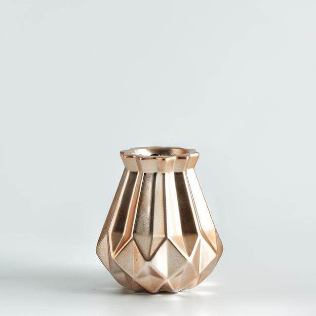 Lisslune | Modern Europe Brief Matt Diamond Porcelain Ceramic Vase