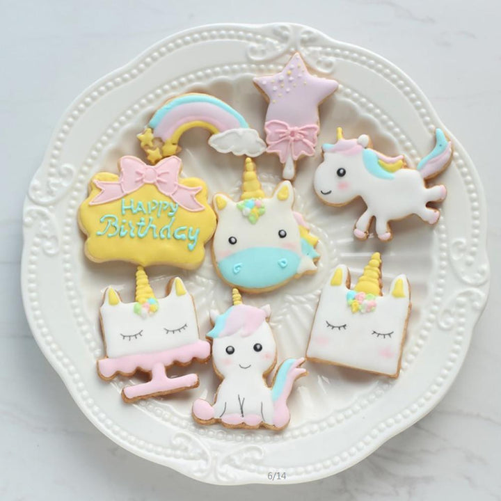 Lisslune | Unicorn Cookie Cutter 8-piece Set