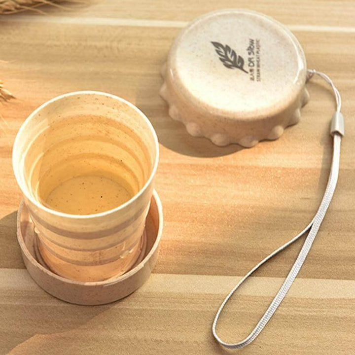 Lisslune | Environment-friendly Portable Wheat Plastic Foldable To go Cup