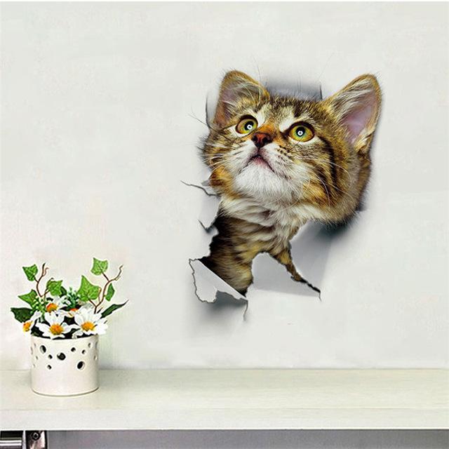Lisslune | 3D Cat & Dog Sticker Wall Tattoo