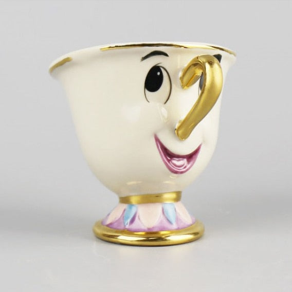 Lisslune | Limited Cartoon Beauty and the Beast Bone China Cup Tea Set Mrs. Potts and Chips Teapot Coffee Cups Set