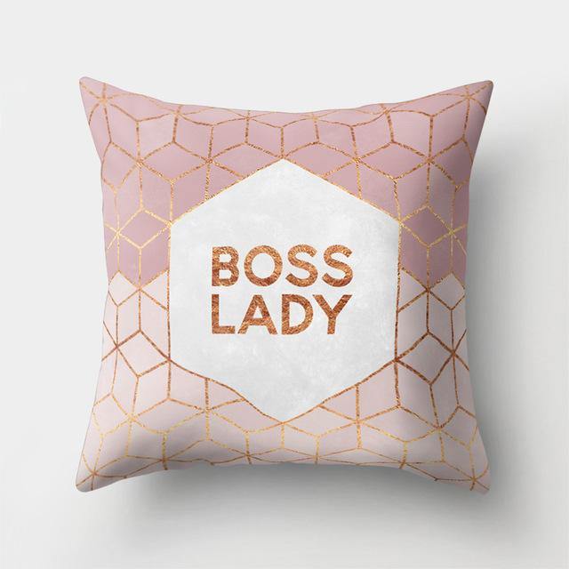Lisslune | Square Decorative Geometric Striped Pillow Cases