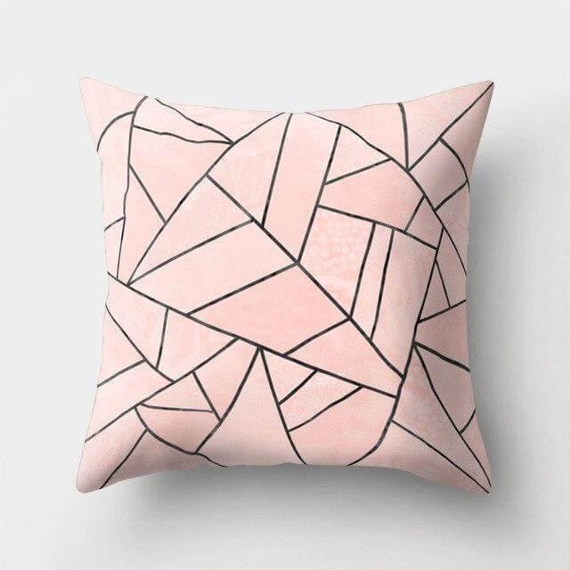 Lisslune | Square Decorative Geometric Striped Pillow Cases
