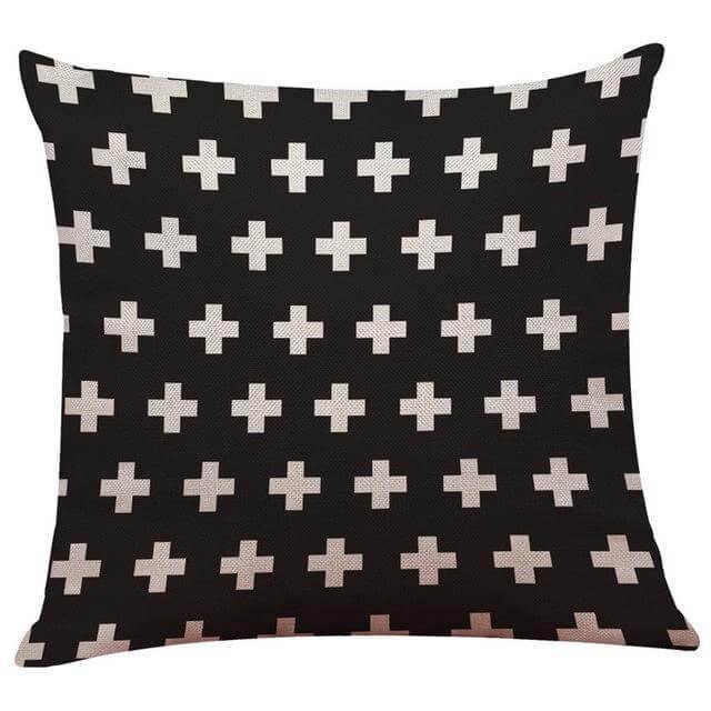 Lisslune | Geometrical Lovely Black and White Home Pillow Cases