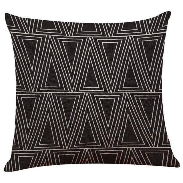 Lisslune | Geometrical Lovely Black and White Home Pillow Cases