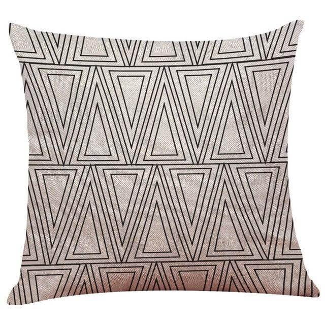 Lisslune | Geometrical Lovely Black and White Home Pillow Cases