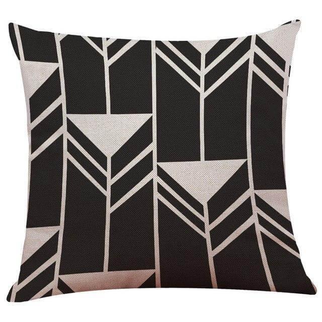 Lisslune | Geometrical Lovely Black and White Home Pillow Cases