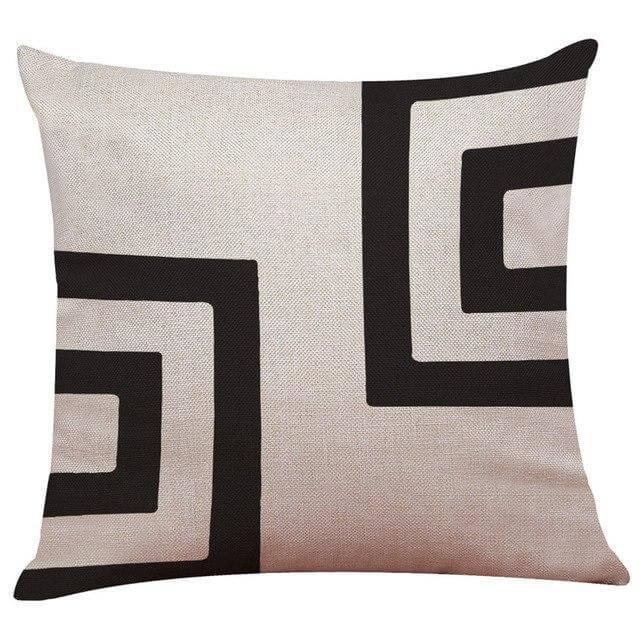 Lisslune | Geometrical Lovely Black and White Home Pillow Cases