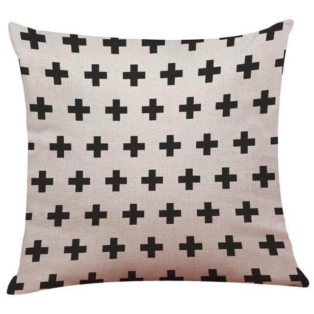 Lisslune | Geometrical Lovely Black and White Home Pillow Cases
