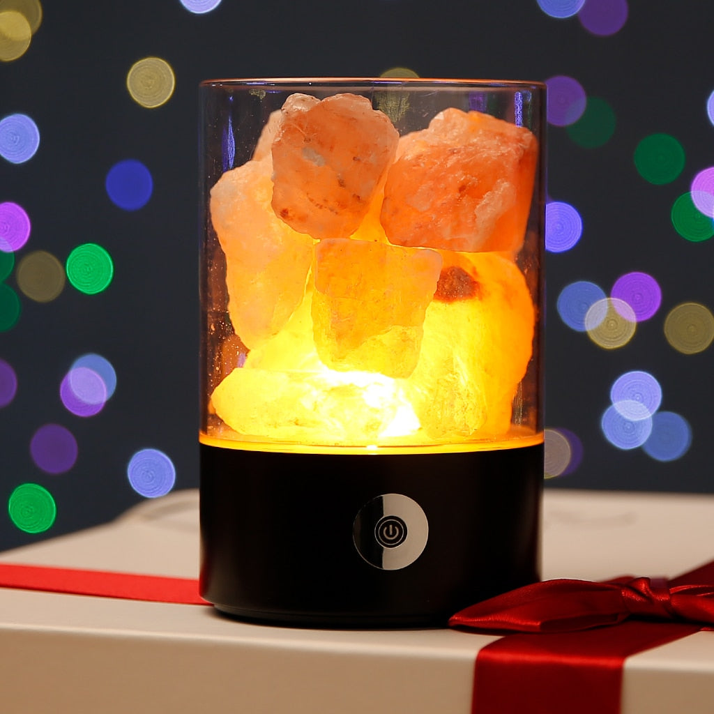 Lisslune | Himalayan Salt Desk Lamp & Air Purifier White