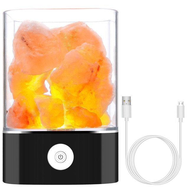 Lisslune | Himalayan Salt Desk Lamp & Air Purifier White