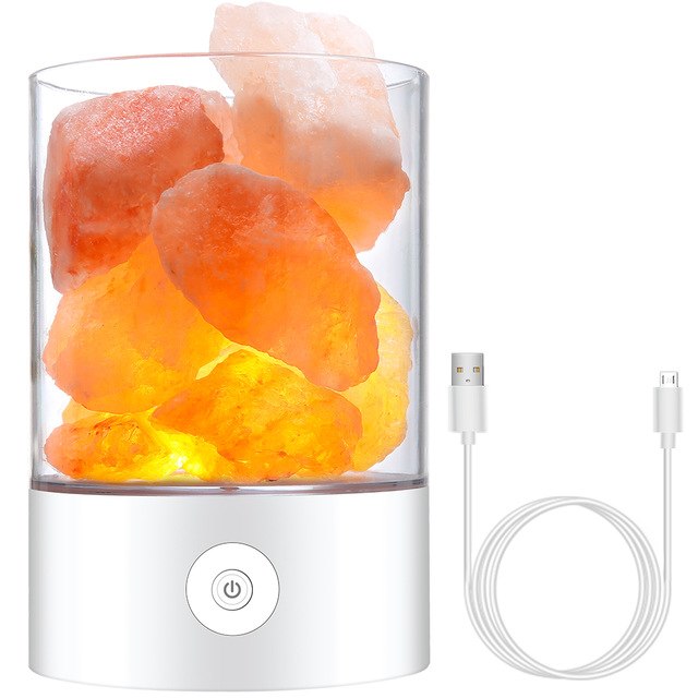 Lisslune | Himalayan Salt Desk Lamp & Air Purifier White