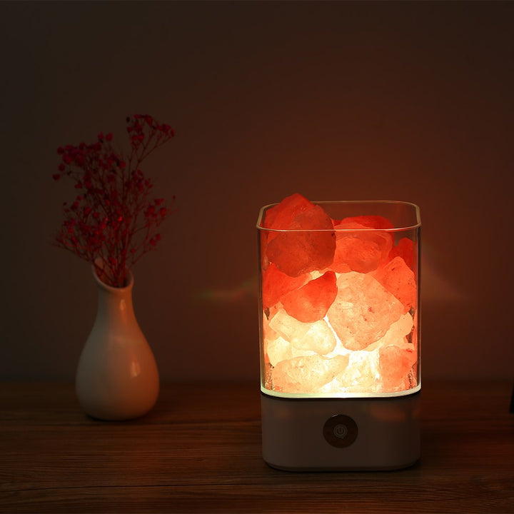 Lisslune | Himalayan Salt Desk Lamp & Air Purifier White