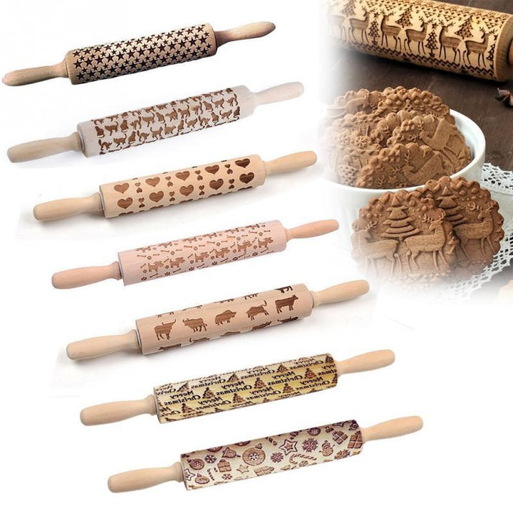 Lisslune | Engraved rolling pin for creative patterns
