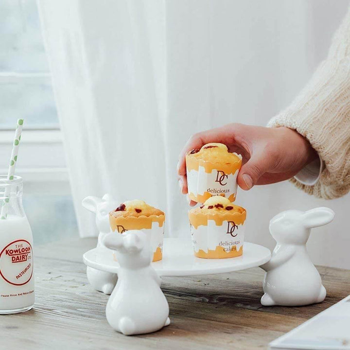 Lisslune | Rabbit Ceramic Dessert Server Tray