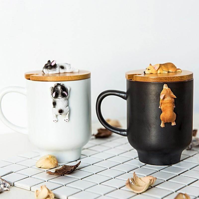Lisslune | 3D Climbing Bulldog Ceramic Mugs