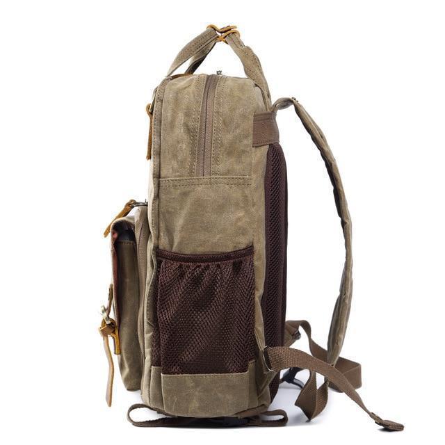 Lisslune | Waterproof Waxed Canvas Camera Backpack