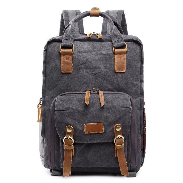 Lisslune | Waterproof Waxed Canvas Camera Backpack