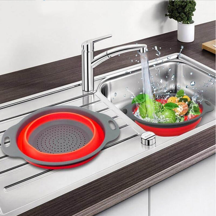 Lisslune | Foldable Silicone Colander Fruit Vegetable Washing Basket