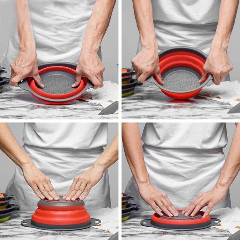 Lisslune | Foldable Silicone Colander Fruit Vegetable Washing Basket