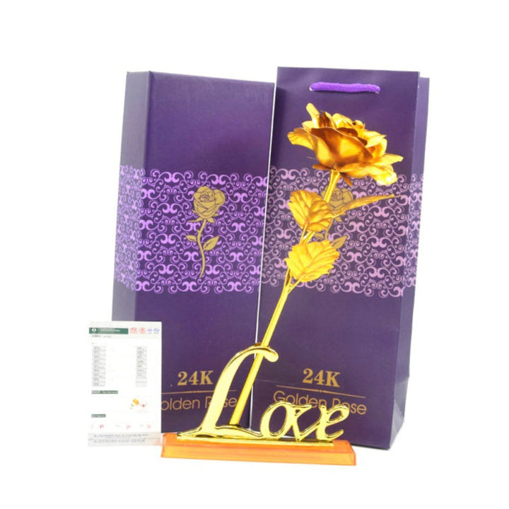 Lisslune | 24k gold-plated rose | Including certificate and luxurious gift box