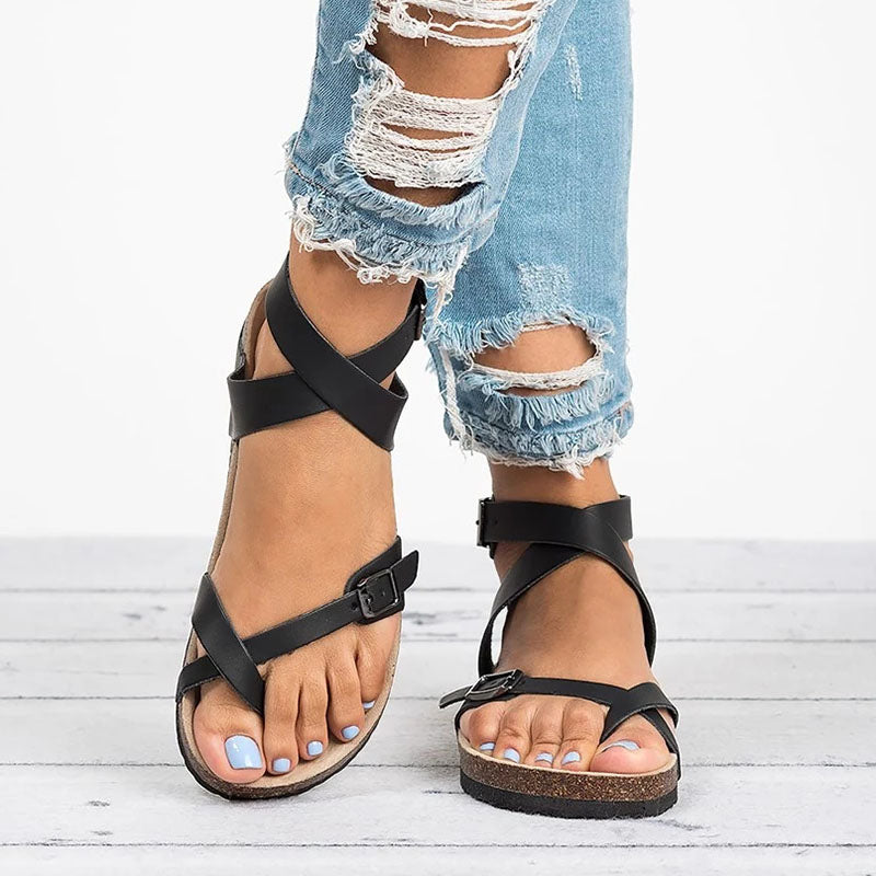 Lisslune | Flat leather sandals