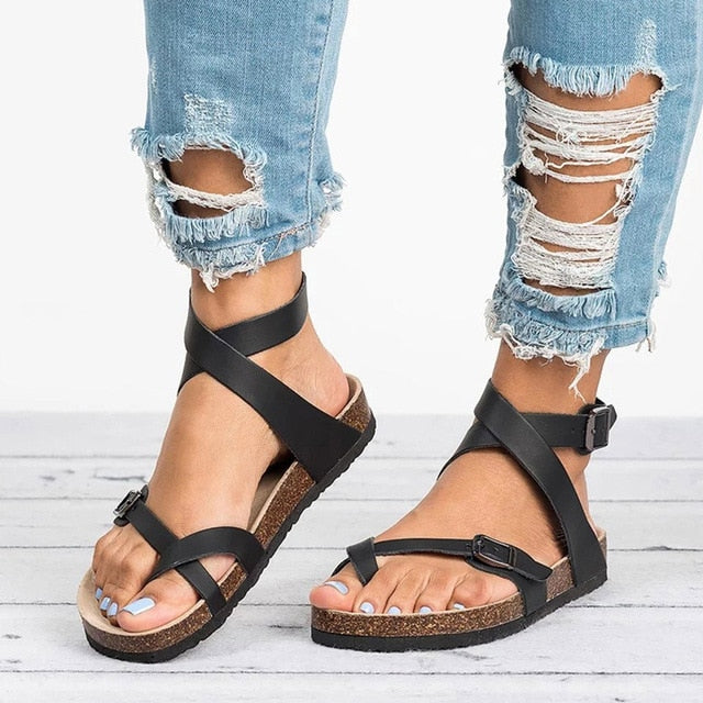Lisslune | Flat leather sandals