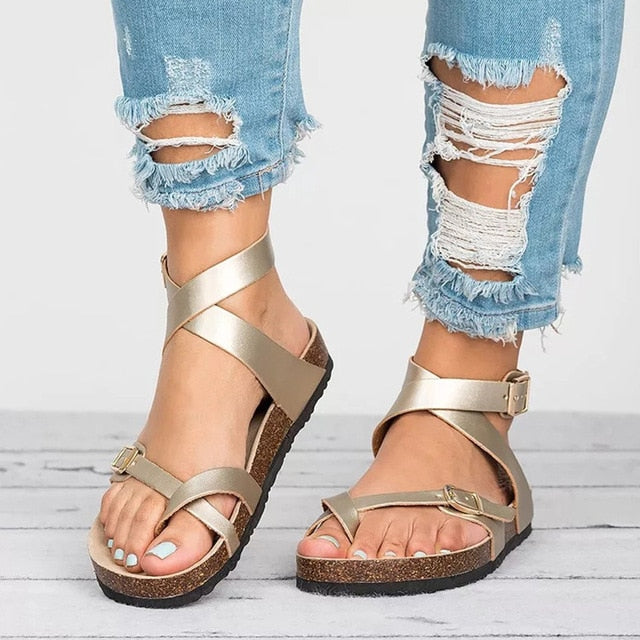 Lisslune | Flat leather sandals