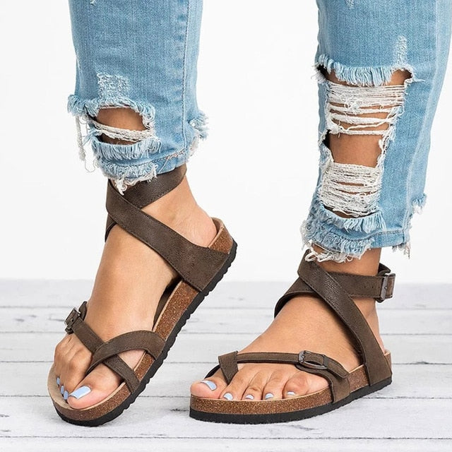 Lisslune | Flat leather sandals