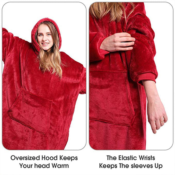Lisslune | Therapeutic Blanket Hoodie - Red or Blue