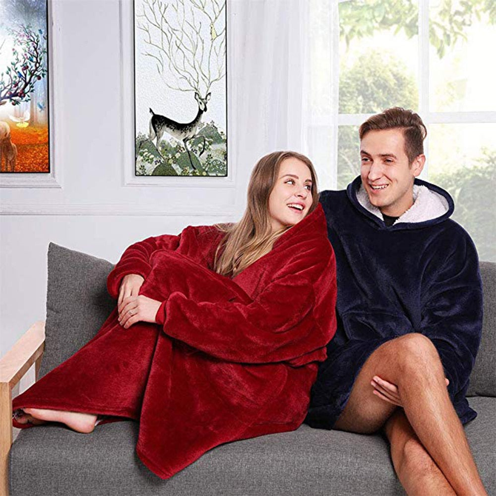 Lisslune | Therapeutic Blanket Hoodie - Red or Blue