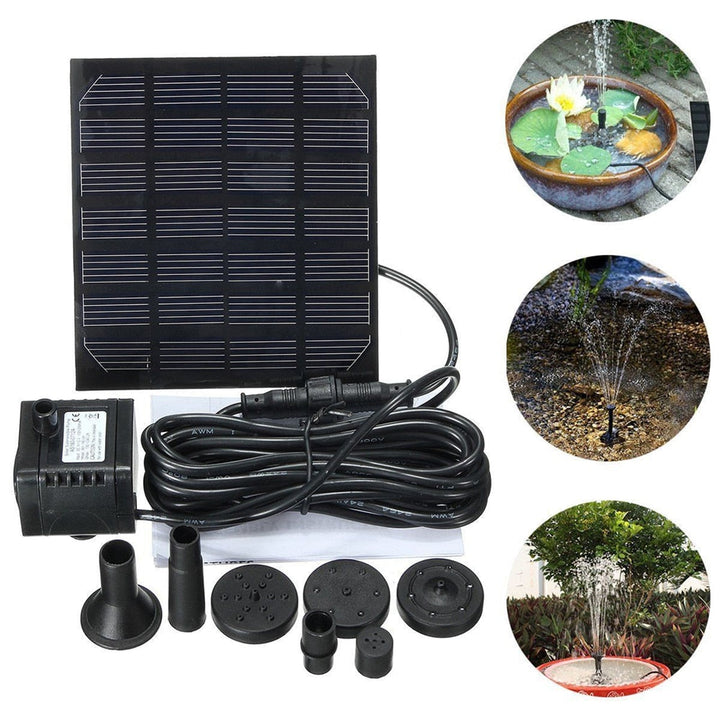 Lisslune | Sun Fountain "Sun Fountain" for Pond or Birdbath – With 4 Spray Heads