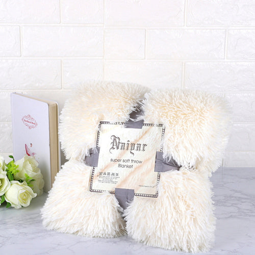 Lisslune | Therapeutic Cream Fluffy Fleece Blanket - Crib to Queen Size