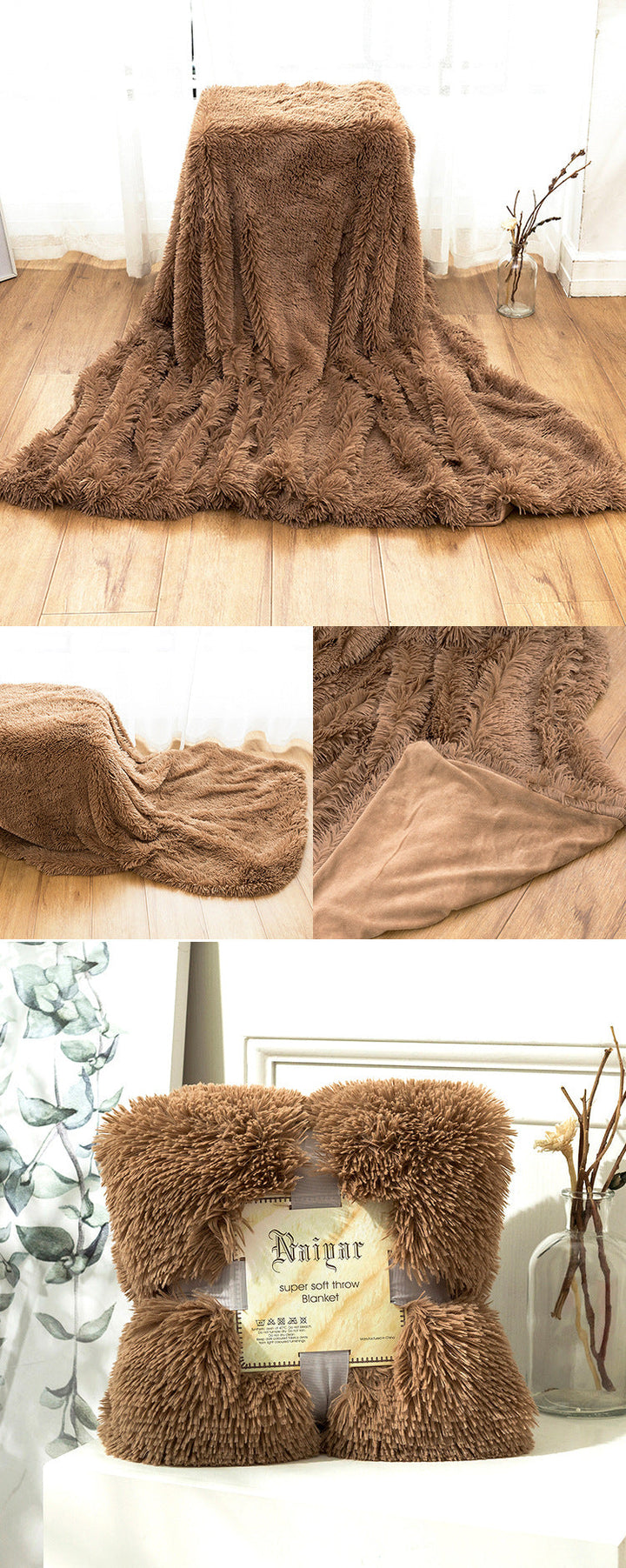 Lisslune | Therapeutic Chocolate Plush Velvet Fleece Blanket - Cradle to King Size
