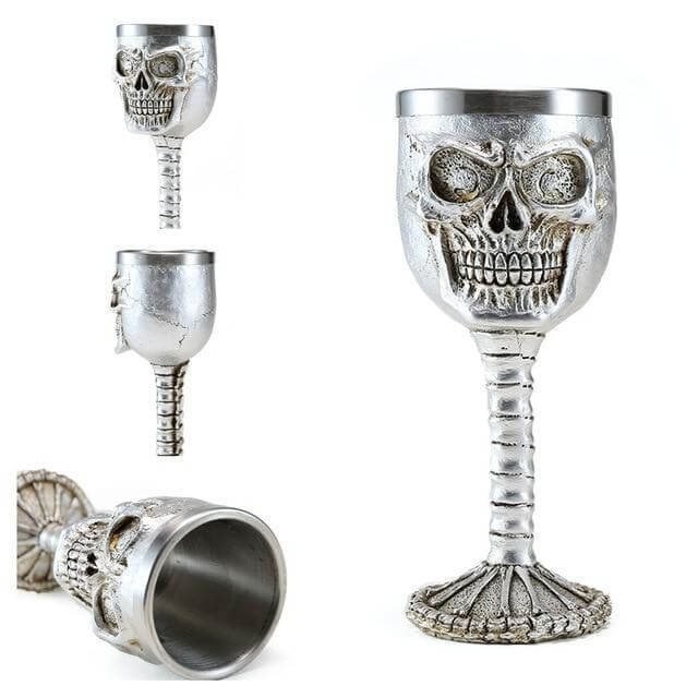 Lisslune | Stainless Steel Skull Gothic Goblet Cocktail Glass