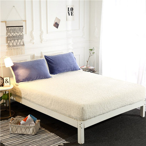 Lisslune | Synthetic Lambswool Fleece Fitted Sheet