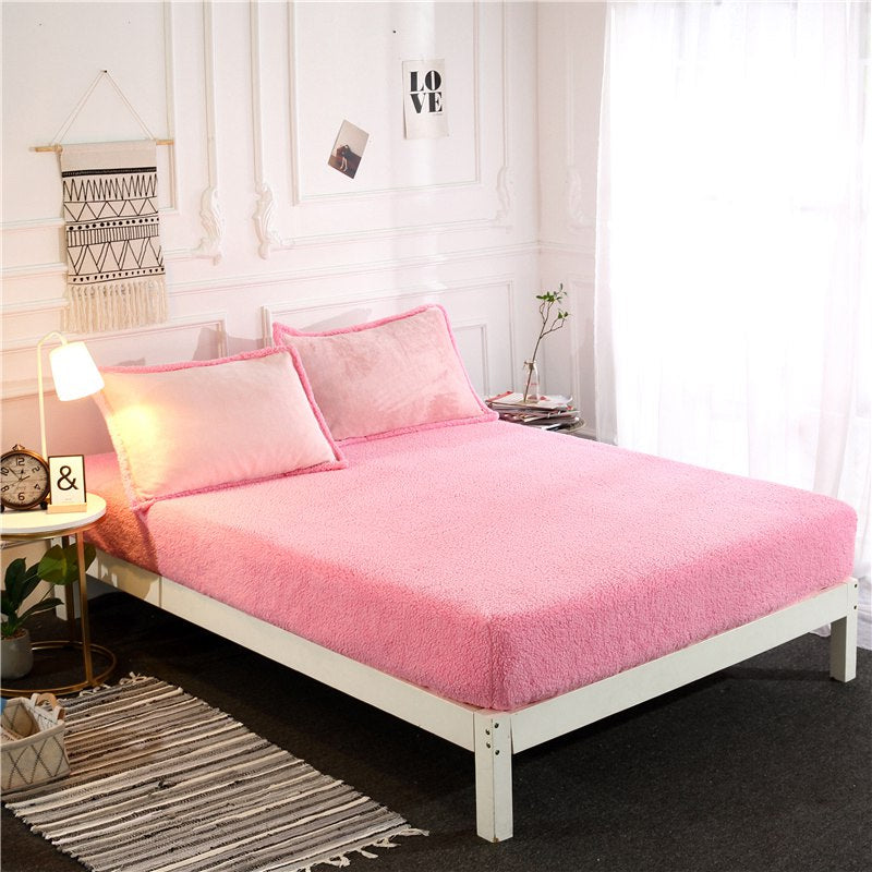 Lisslune | Synthetic Lambswool Fleece Fitted Sheet