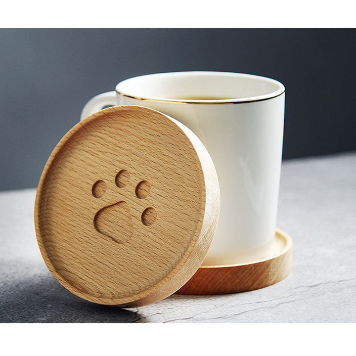 Lisslune | Cute Cat Paw Wooden Coaster