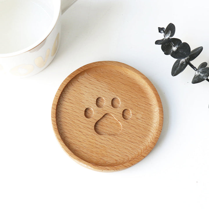 Lisslune | Cute Cat Paw Wooden Coaster