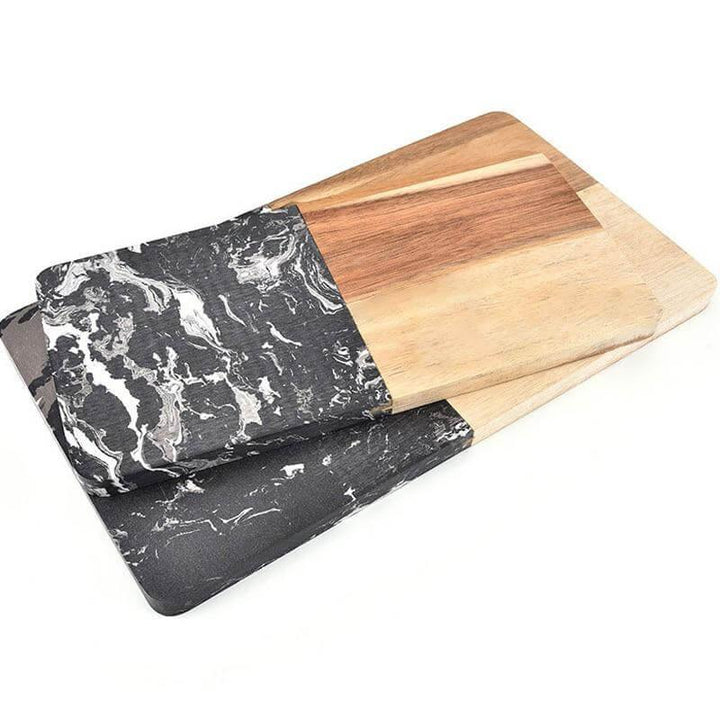 Lisslune | Marble & Acacia Wood Cutting Board