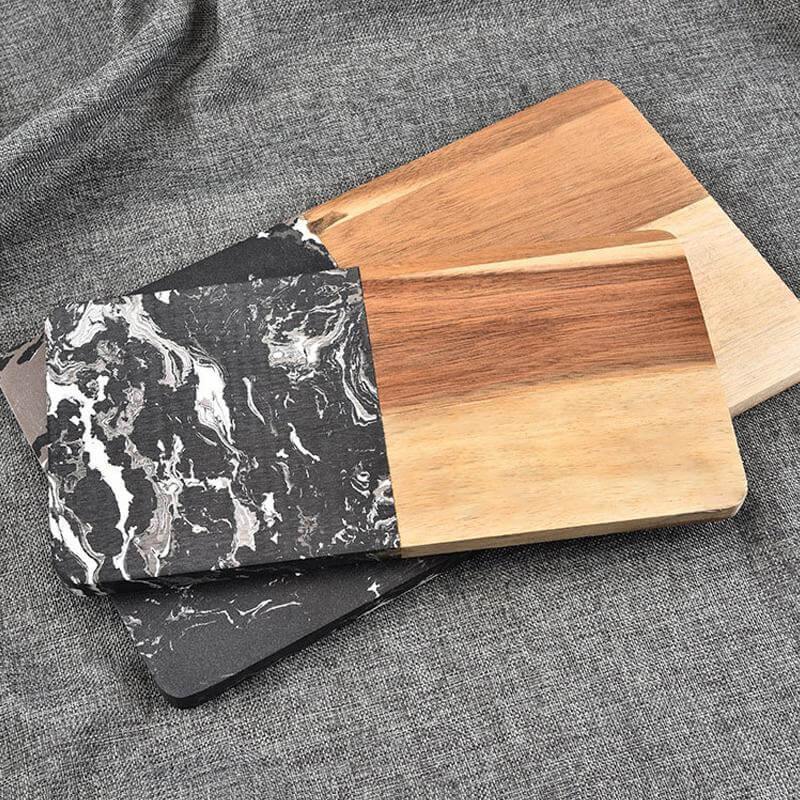 Lisslune | Marble & Acacia Wood Cutting Board