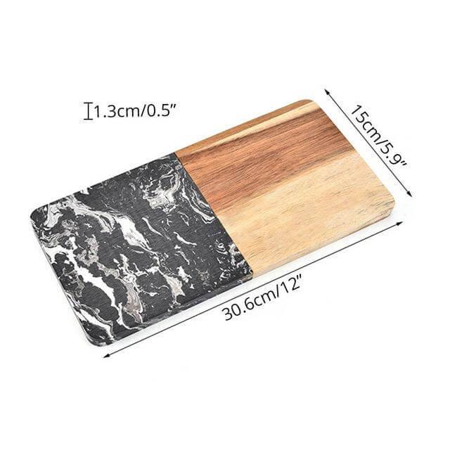 Lisslune | Marble & Acacia Wood Cutting Board