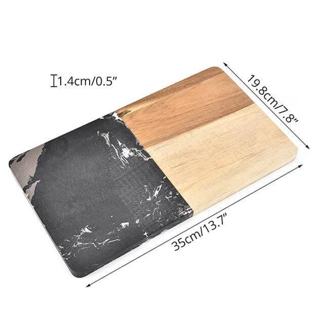 Lisslune | Marble & Acacia Wood Cutting Board