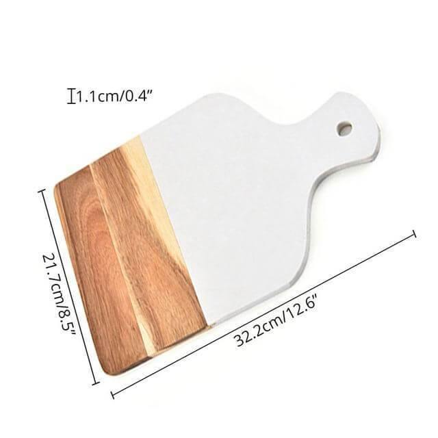 Lisslune | Marble & Acacia Wood Cutting Board